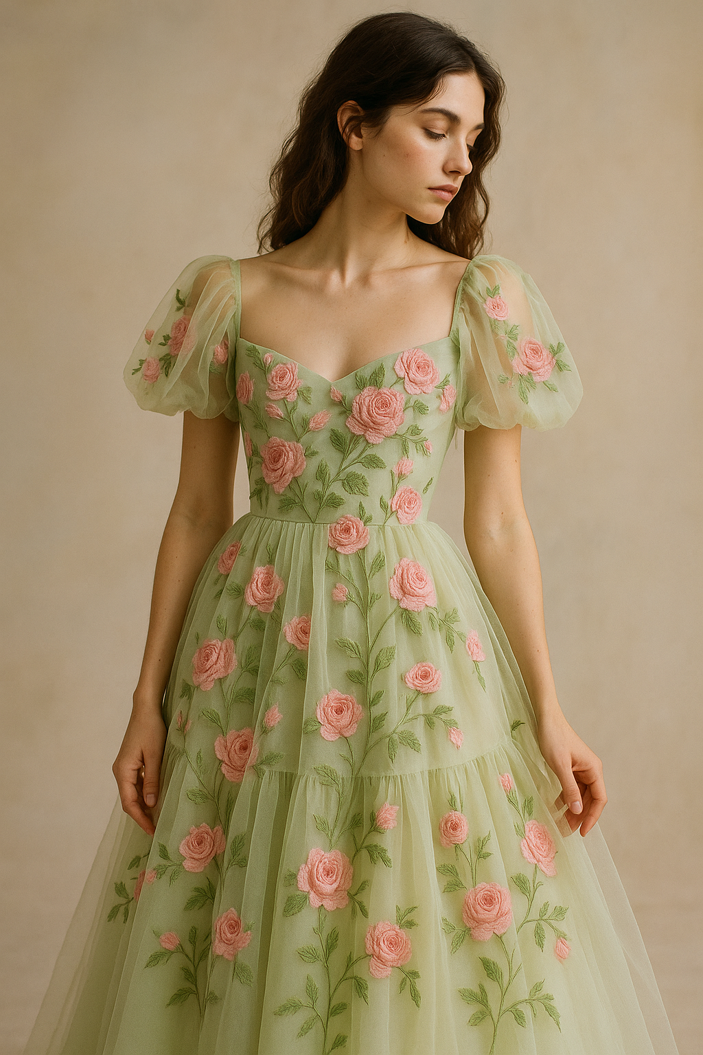 Girl wearing a pink dress
